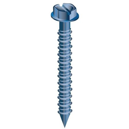 COBRA ANCHORS CobraTap Concrete Screw, Flat, Steel Fluorocarbon Coated 672J